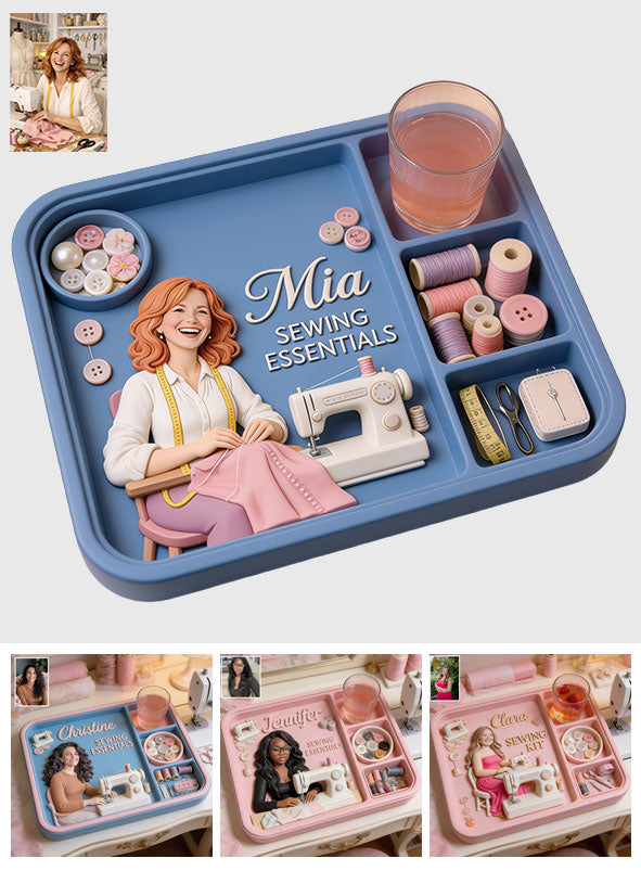 Sewing Kit - Personalized Sewing Wood Tray