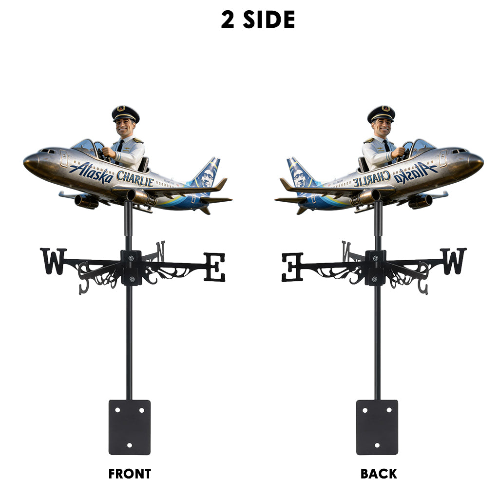 Pilot The Dream Job - Personalized Pilot Weather Vane