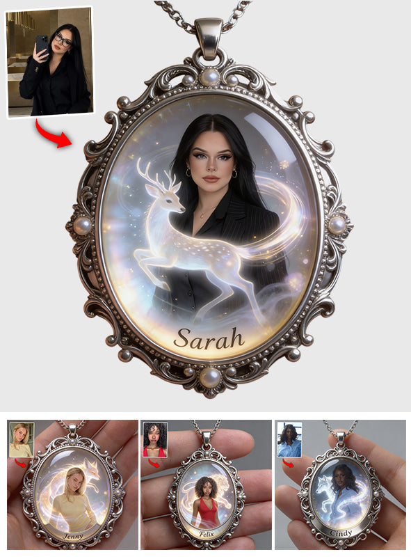 Your Spirit Animal - Personalized Spirit Animal Shaped Metal Pendant Necklace