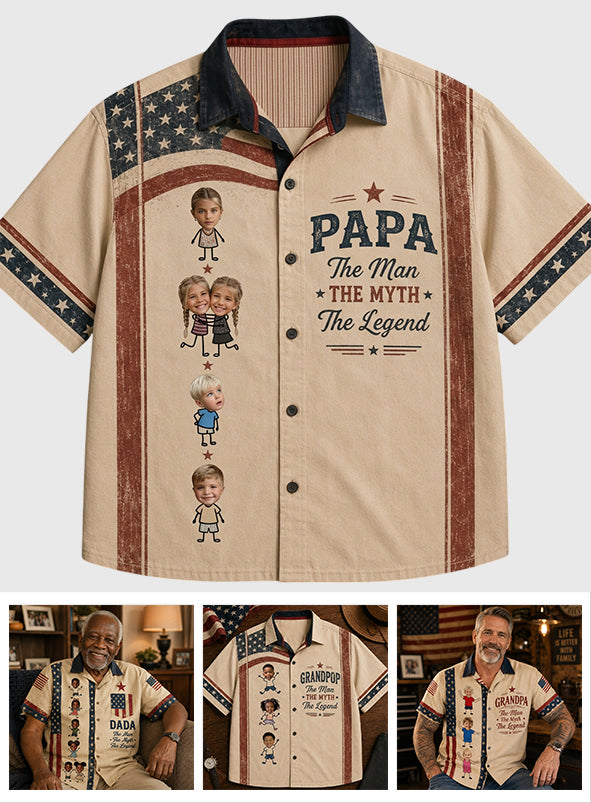 The Man The Myth The Legend - Personalized Grandpa Hawaiian Shirt
