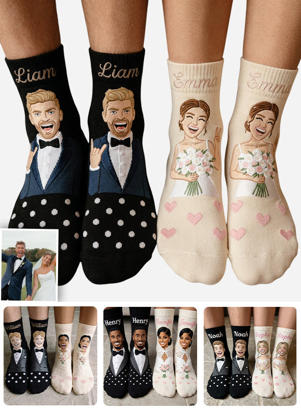 Wedding Gift - Personalized Couple Socks