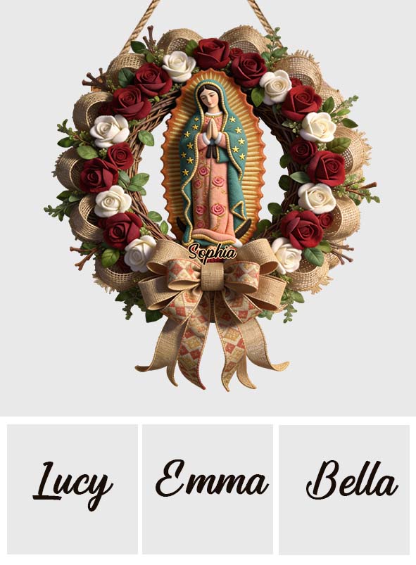 Our Lady Of Guadalupe - Personalized Christian Custom Shaped Wood Sign