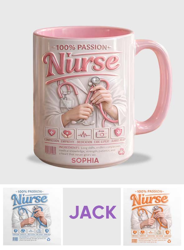 Nurse Portfolio - Personalized Nurse Accent Mug