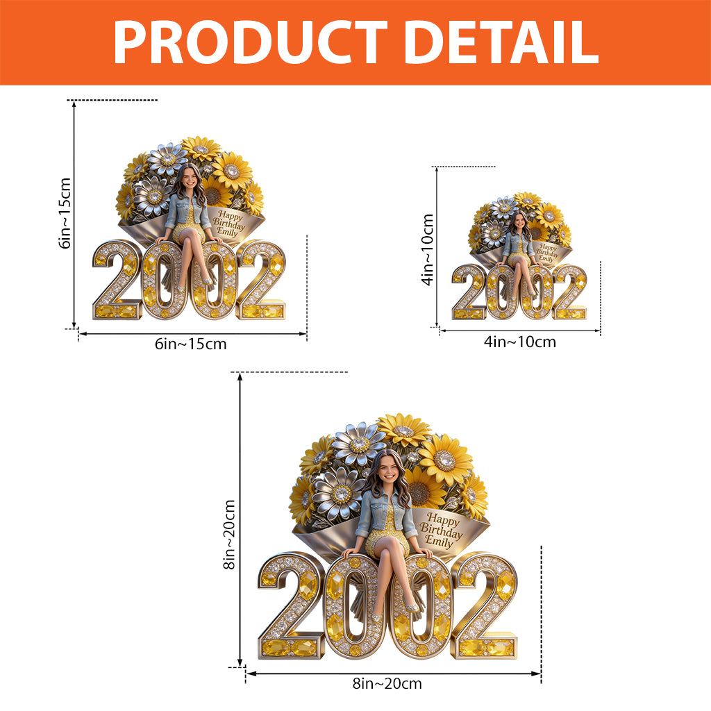 Luxury Gifts For Her - Personalized Birthday Custom Shaped Acrylic Plaque