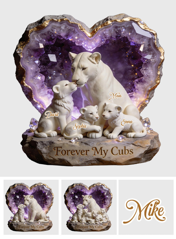 White Lion Mama - Personalized Mother Custom Shaped Acrylic Plaque