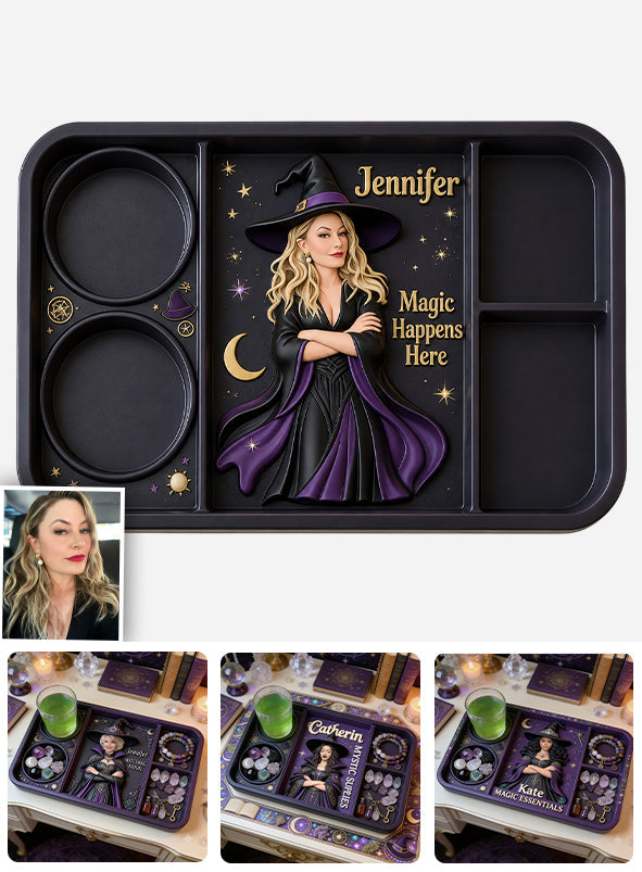 Witching Hour - Personalized Witch Wood Tray