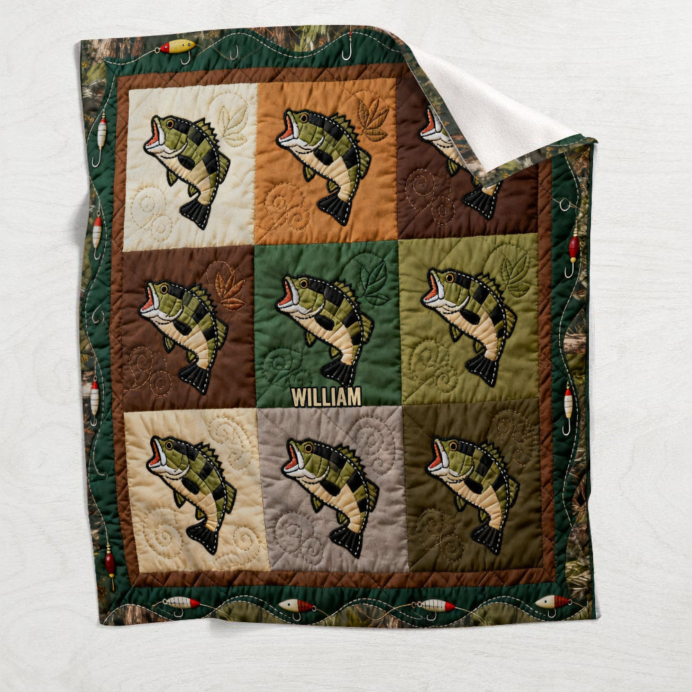 Love Fishing - Personalized Fishing Blanket