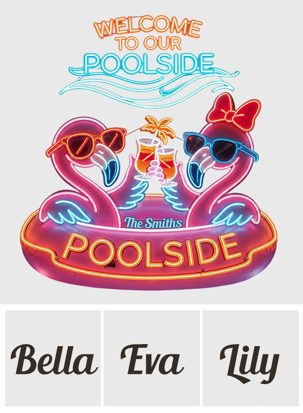 Pool Sign - Personalized Flamingo Neon LED Light Sign