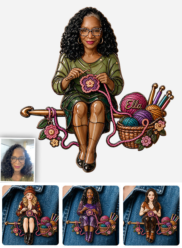 Love Crocheting - Personalized Crocheting 3D Embossed Enamel Pin