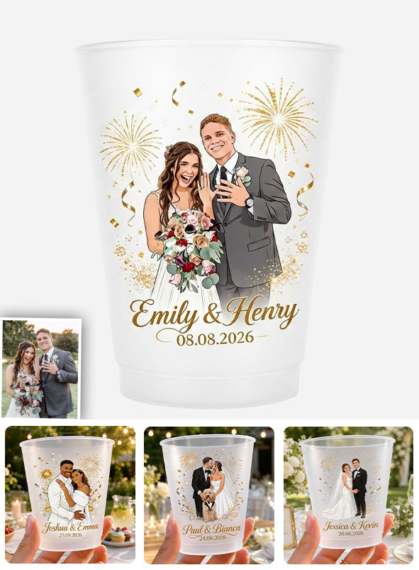 Together Forever - Personalized wedding anniversary Frosted Cup