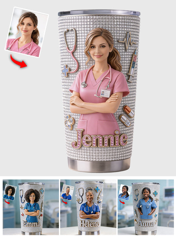 Nurse Bling Signature Tumbler - Personalized Nurse Tumbler