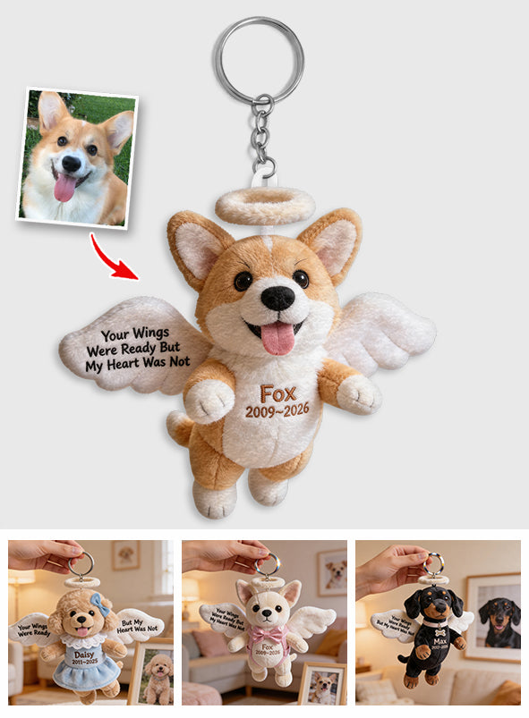 Pet Angel - Personalized Dog Plush Keychain