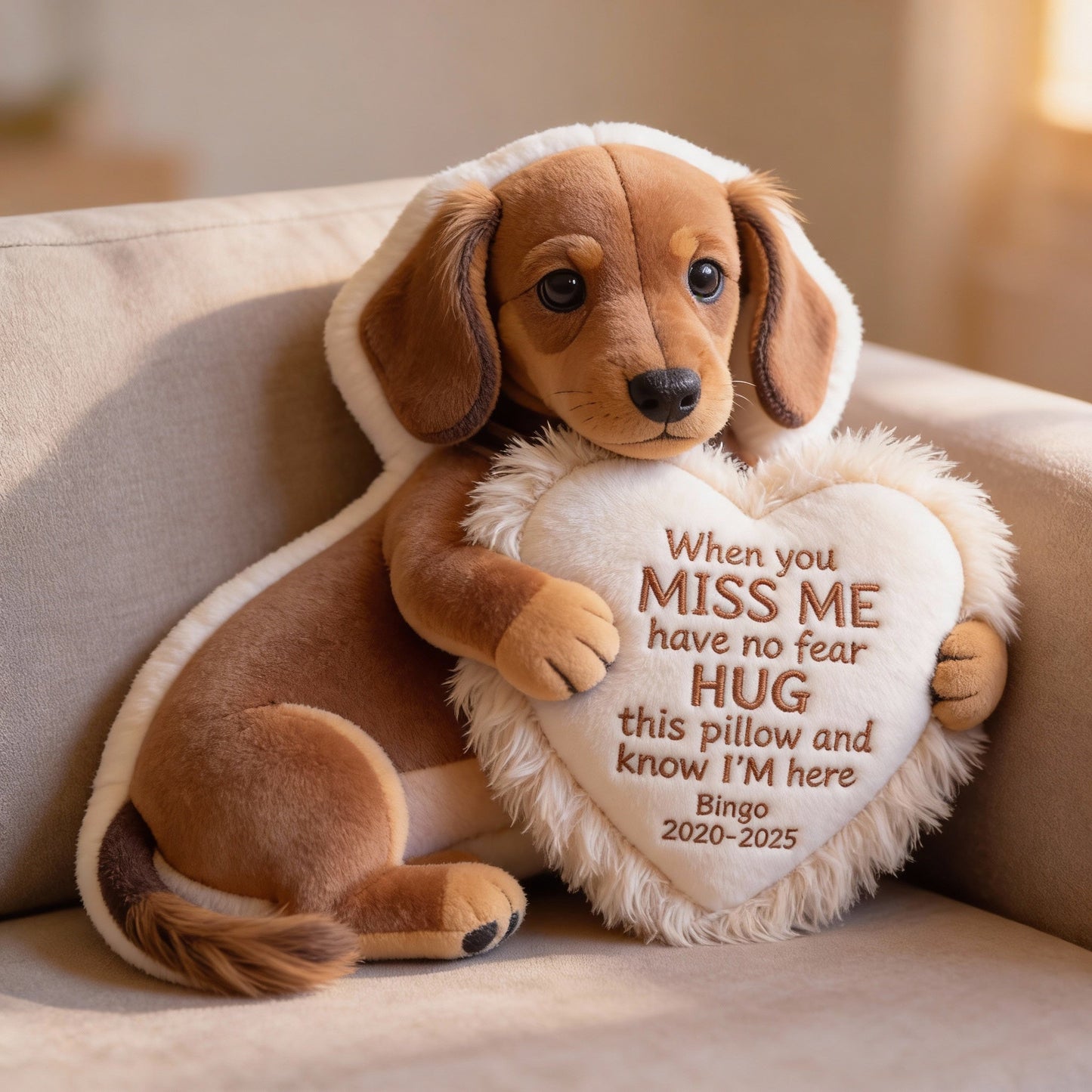 Personalized German Shepherd Plush Pillow Doll - Custom Name Dog Stuffed Animal Hug Cushion - Memorial Gift Kids Comfort Toy