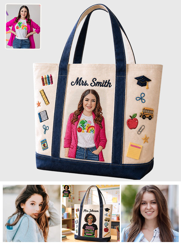Teacher Appreciation - Personalized Teacher Quilted Tote Bag