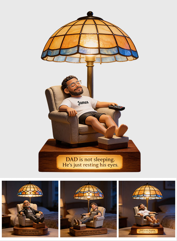 Resting My Eyes - Personalized Father Acrylic LED Night Light