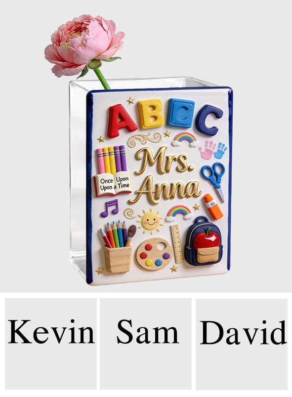 Teacher Gifts - Personalized Teacher Acrylic Pot