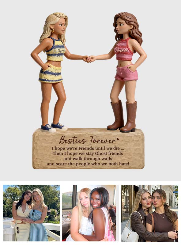 Besties Forever - Personalized Bestie 2-Side Printed Acrylic Plaque