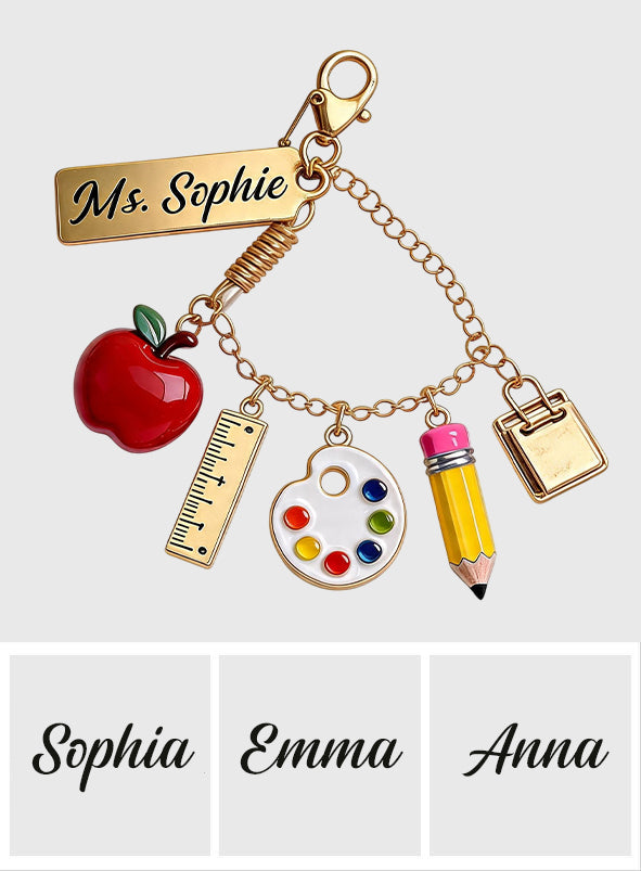 Teach With Love - Personalized Teacher Dangling Charms
