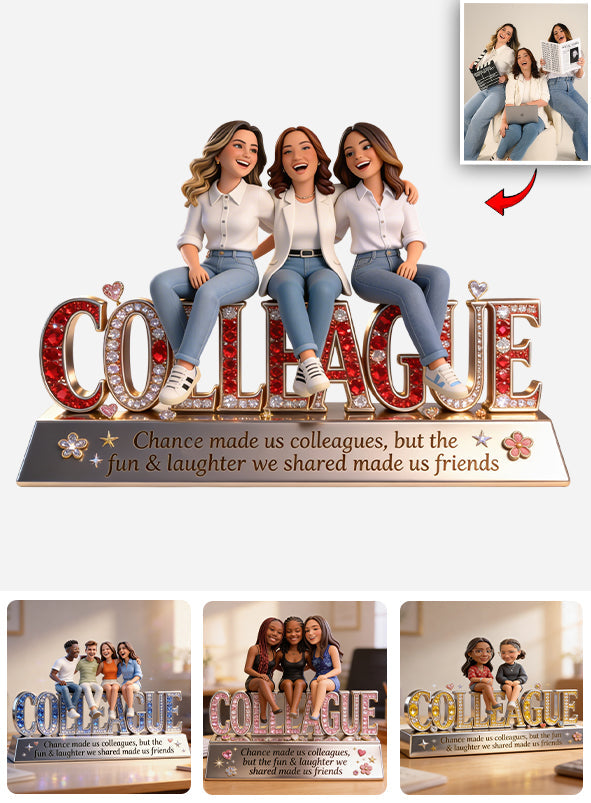 Work Besties - Personalized Colleague Custom Shaped Acrylic Plaque