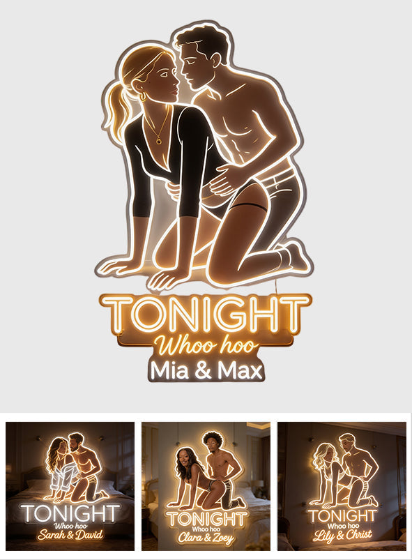 Not Tonight - Spicy Couple LED Light Acrylic Sign