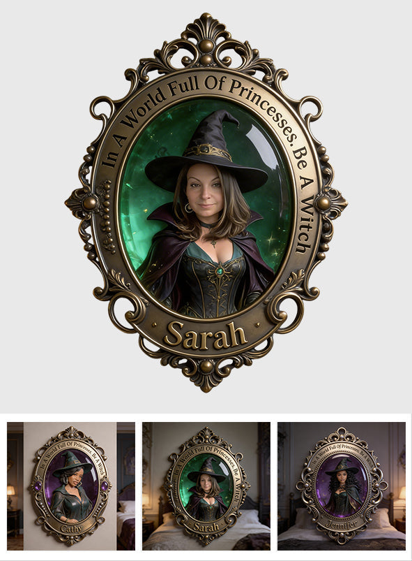 Magic Witch - Personalized Witch Cut Metal Sign