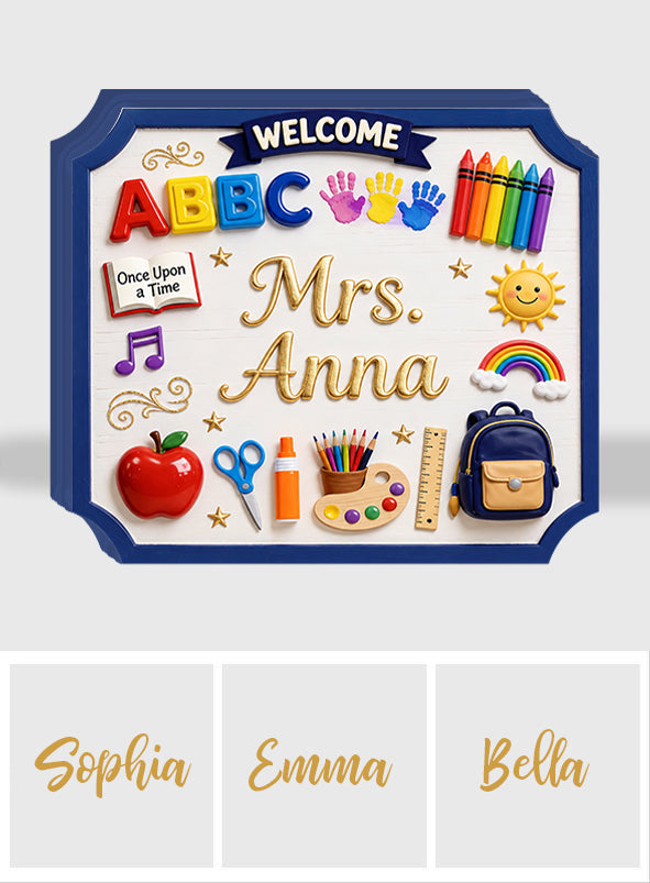 Teacher Gifts - Personalized Teacher Custom Shaped Wood Plaque