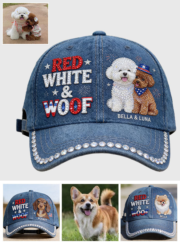 Red, White & Woof - Personalized Dog Classic Cap