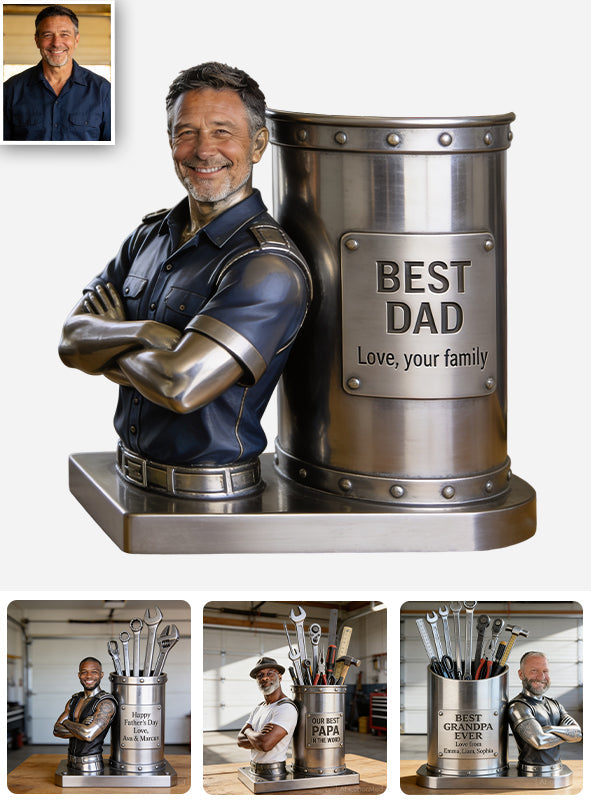 Mechanic Tools Box - Father's Day Gift - Personalized Father Acrylic Pot