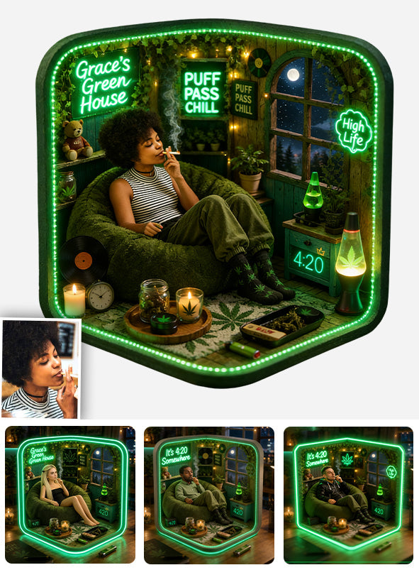 Stoner Gift - Personalized Weed Acrylic LED Night Light