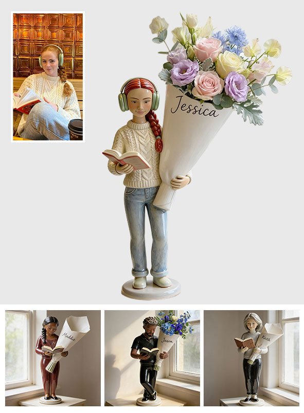 Love Reading Books - Personalized Book Acrylic Pot