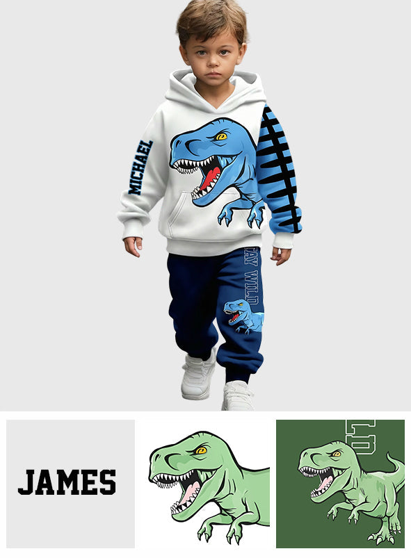 Love Dinosaurs - Personalized Kid Hoodie & Kid Jogger Sweatpants