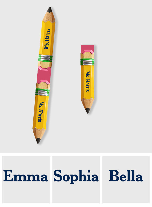 Pencil-Shaped Teacher Gift - Personalized Teacher Shaped Magnetic Bookmark