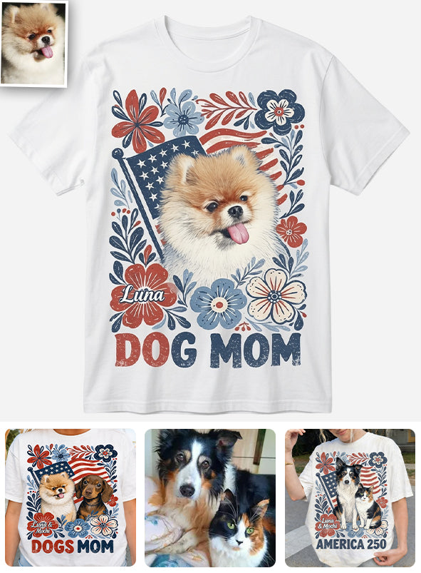 Dog Mom In This 4th Of July - Personalized Dog T-shirt And Hoodie