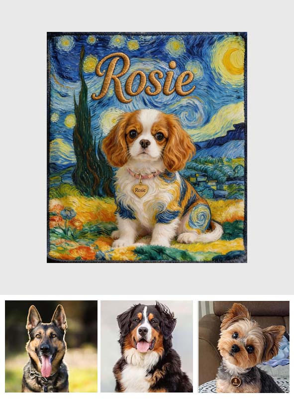Pet Potrait - Personalized Dog Blanket