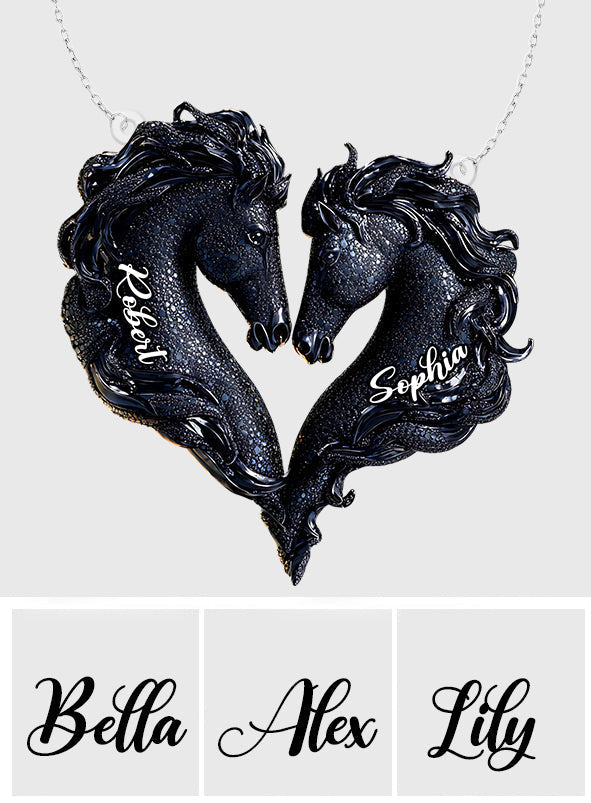 You & Me We Got This - Personalized Horse Custom Shaped Pendant Necklace