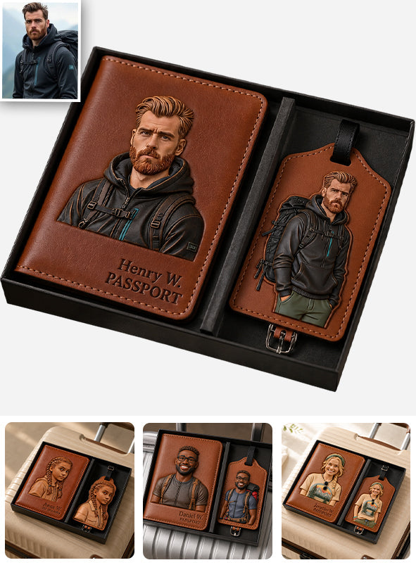 Ready To Go - Personalized Travelling Passport Holder & Luggage Tag Set