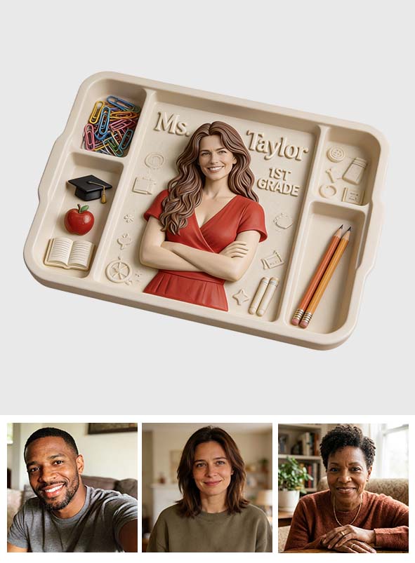 Teach With Love - Personalized Teacher Catch-All Tray
