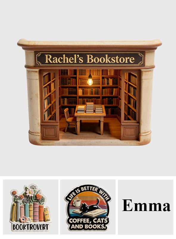The Book Nook Garden - Personalized Book Acrylic Pot & Stake