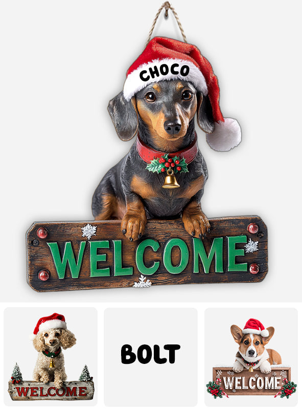 Welcome Home - Personalized Dog Custom Shaped Wood Sign