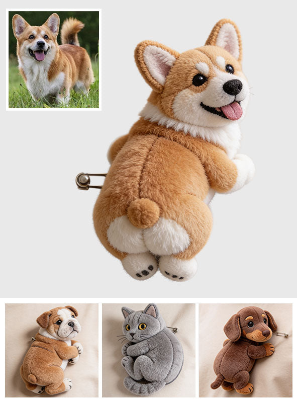 Pet Mom, Pet Lovers Gift - Personalized Dog Plush Brooch