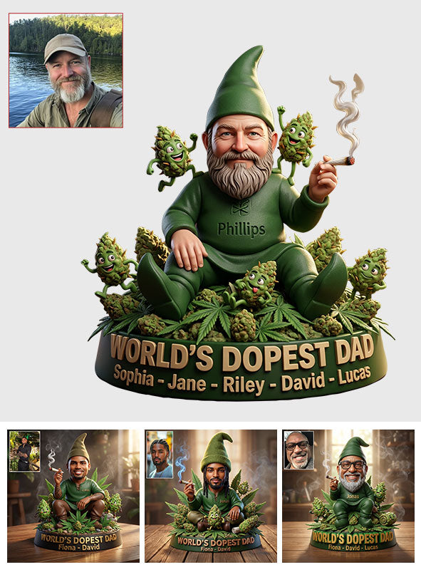 World's Dopest Dad - Personalized Weed Custom Shaped Acrylic Plaque