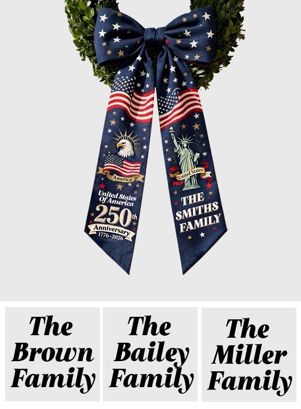 United States Of America 250th Anniversary - Personalized Patriot Decorative Sash/ Ribbon