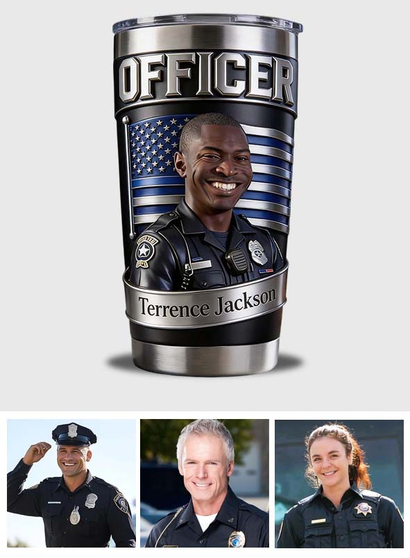 To Protect, To Serve, To Wear Blue - Personalized Police Officer Tumbler