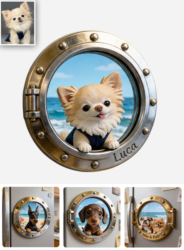 Pet Porthole - Personalized Dog Magnet