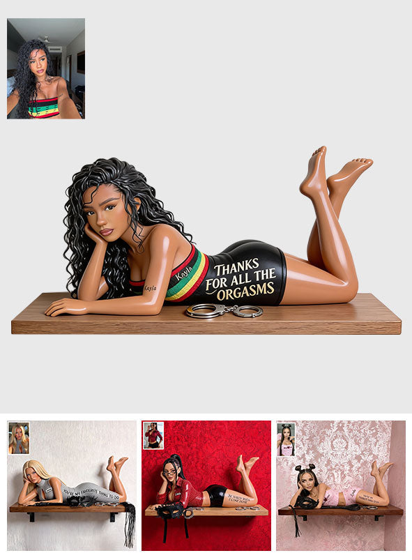 Love Lounge - Personalized Spicy Couple Wooden Floating Shelf