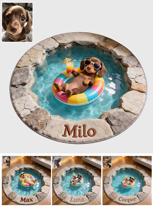 Summer Vibes - Personalized Dog Non-Slip Tufted Rug