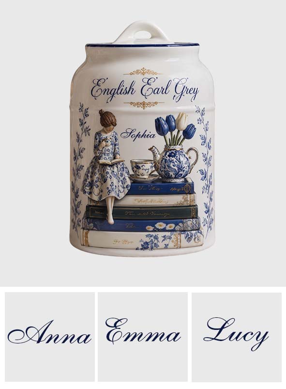 Tea/ Matcha/ Coffee... Container - Personalized Tea Cookie Jar