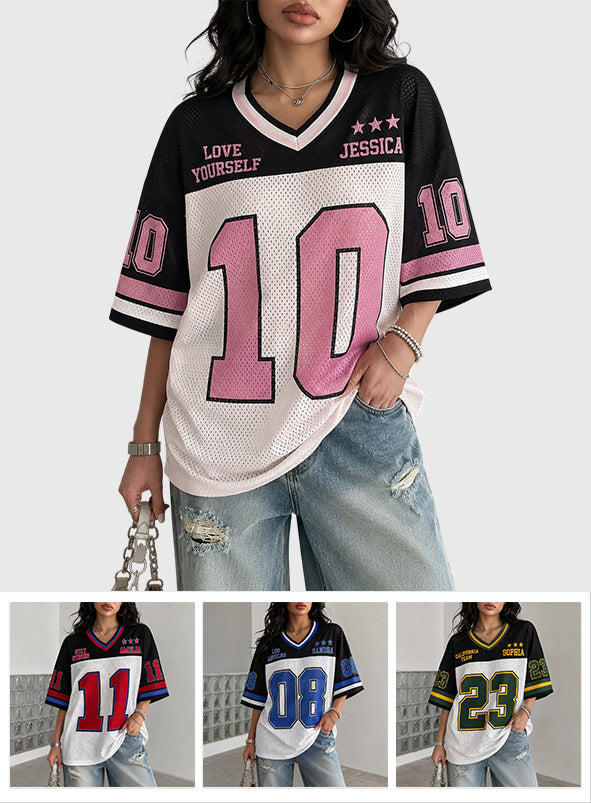 Sporty Style - Personalized Self Love Fully Printed V-Neck T-Shirt