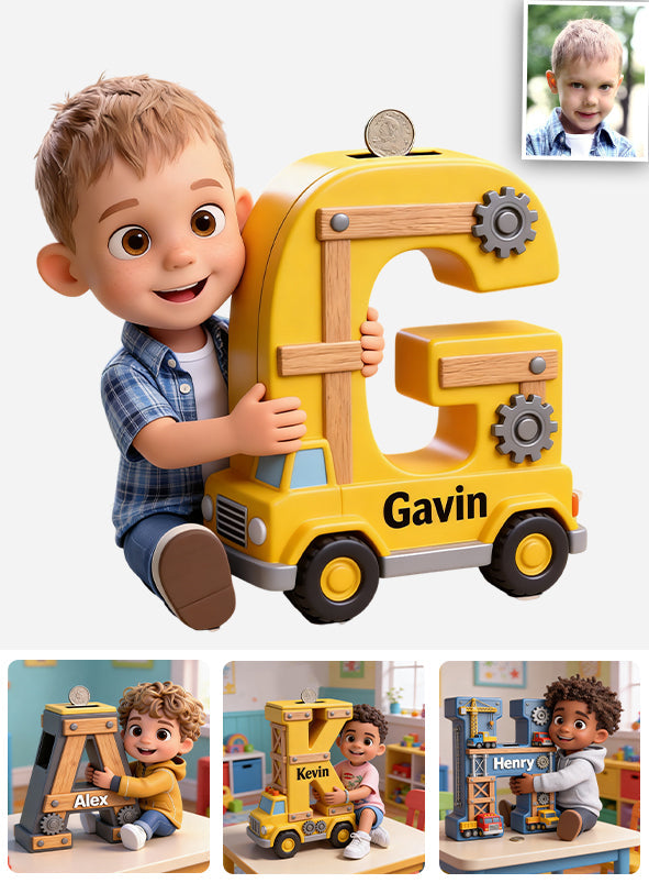 Saving Money - Personalized Kid Wooden Piggy Bank