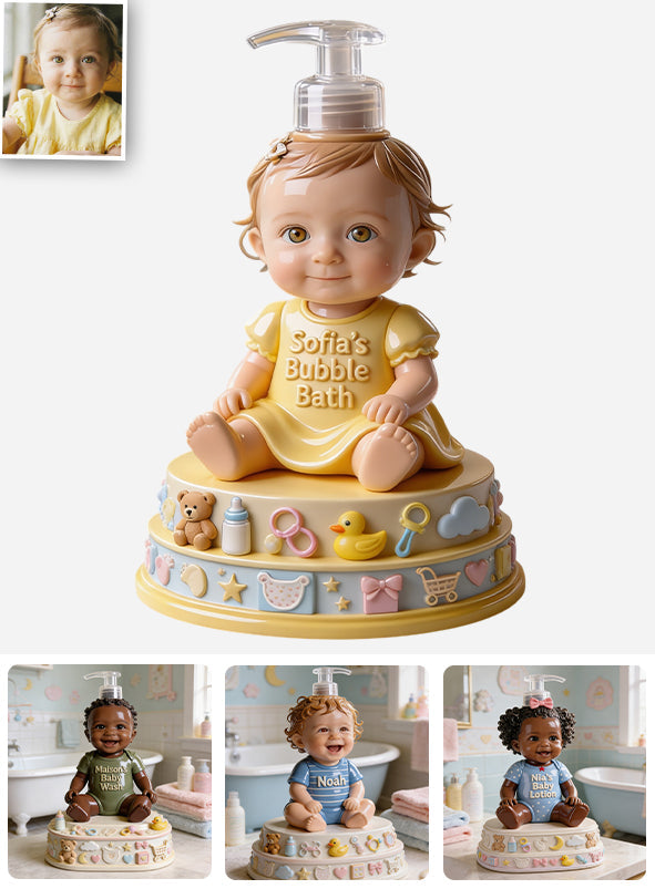 Nursery Baby Bubble Bath - Personalized Baby Shower Pump Dispenser